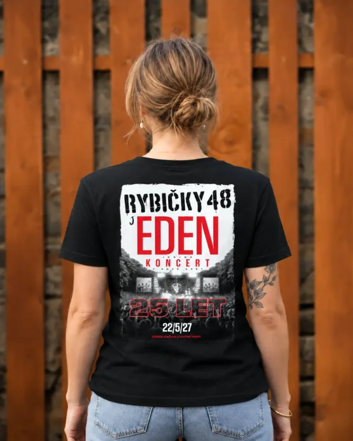 Tričko JEDEN KONCERT – Dámské černé