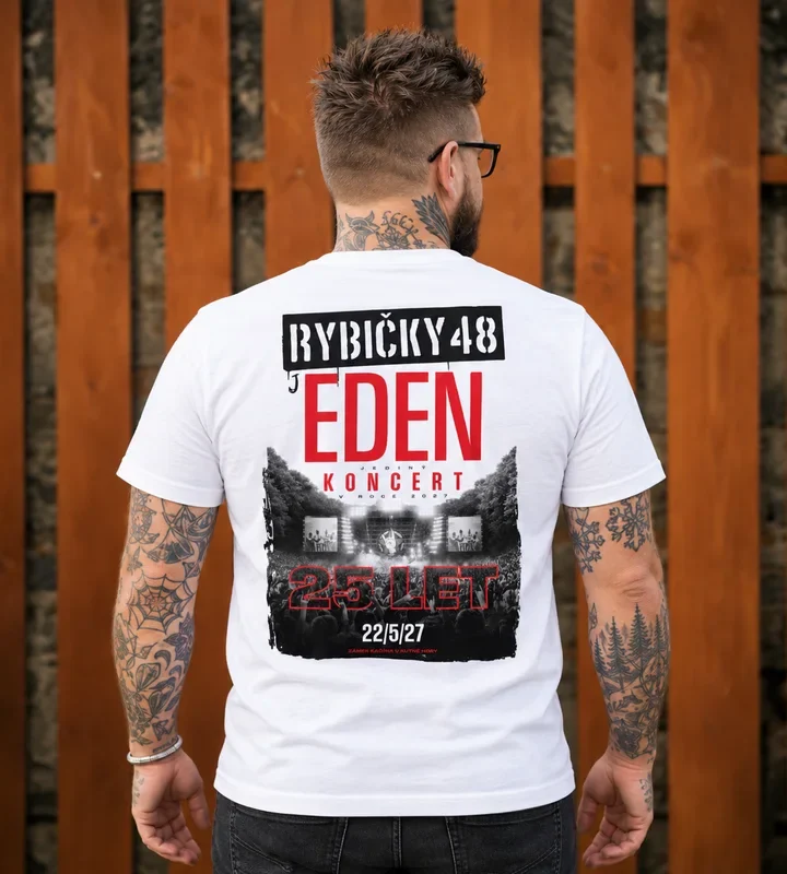 Tričko JEDEN KONCERT – Pánské bílé