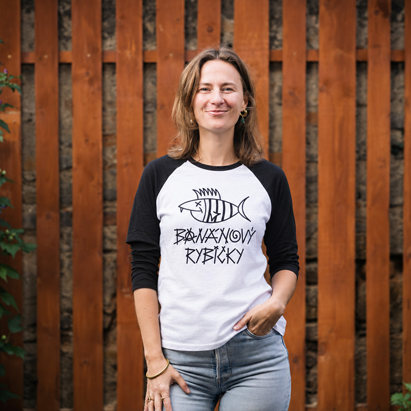 Dámské tričko Banánový Rybičky – fotografie zepředu
