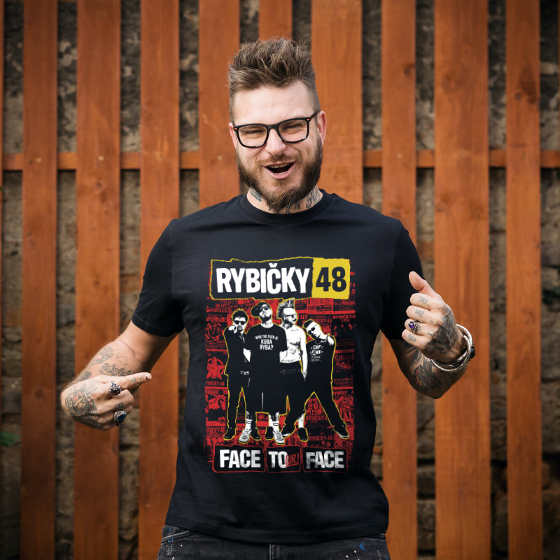 Pánské tričko FACE TO(UR) FACE – fotografie zepředu