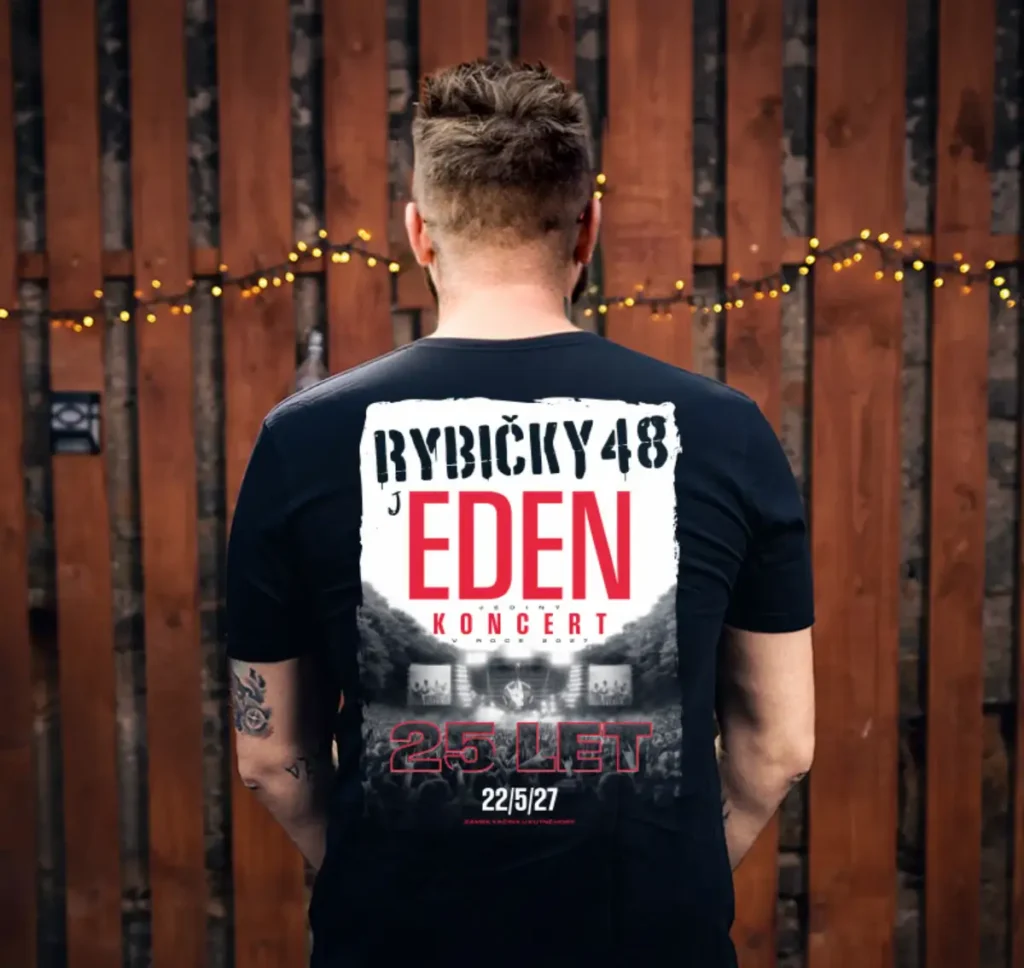Tričko JEDEN KONCERT – Pánské černé