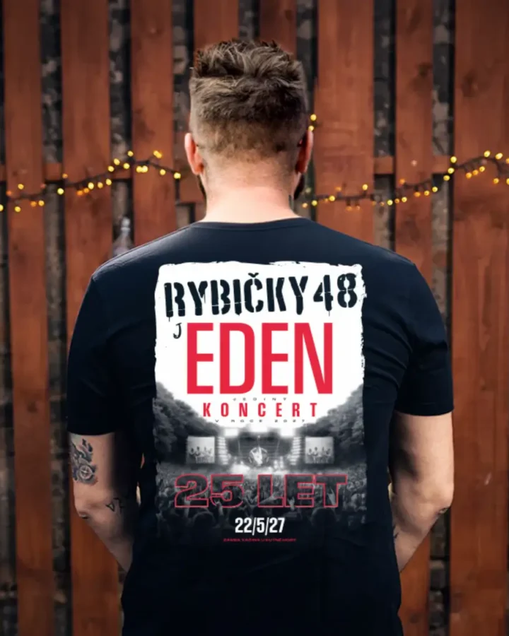 Tričko JEDEN KONCERT – Pánské černé